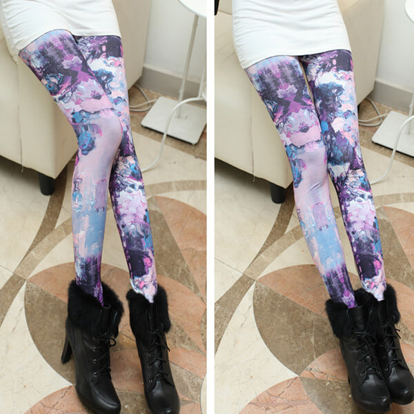 Leggings de moda estampadas REGULAR e PLUS ultra-suaves