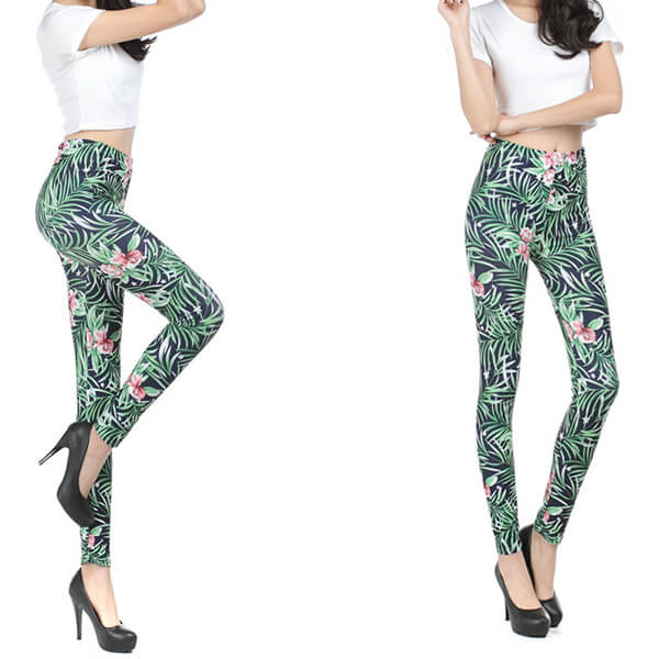 Women Brightly Colored Printed Leggings