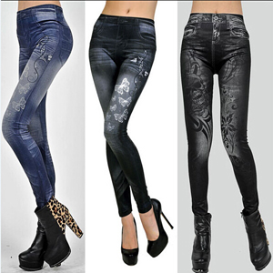 jeans fleece leggings